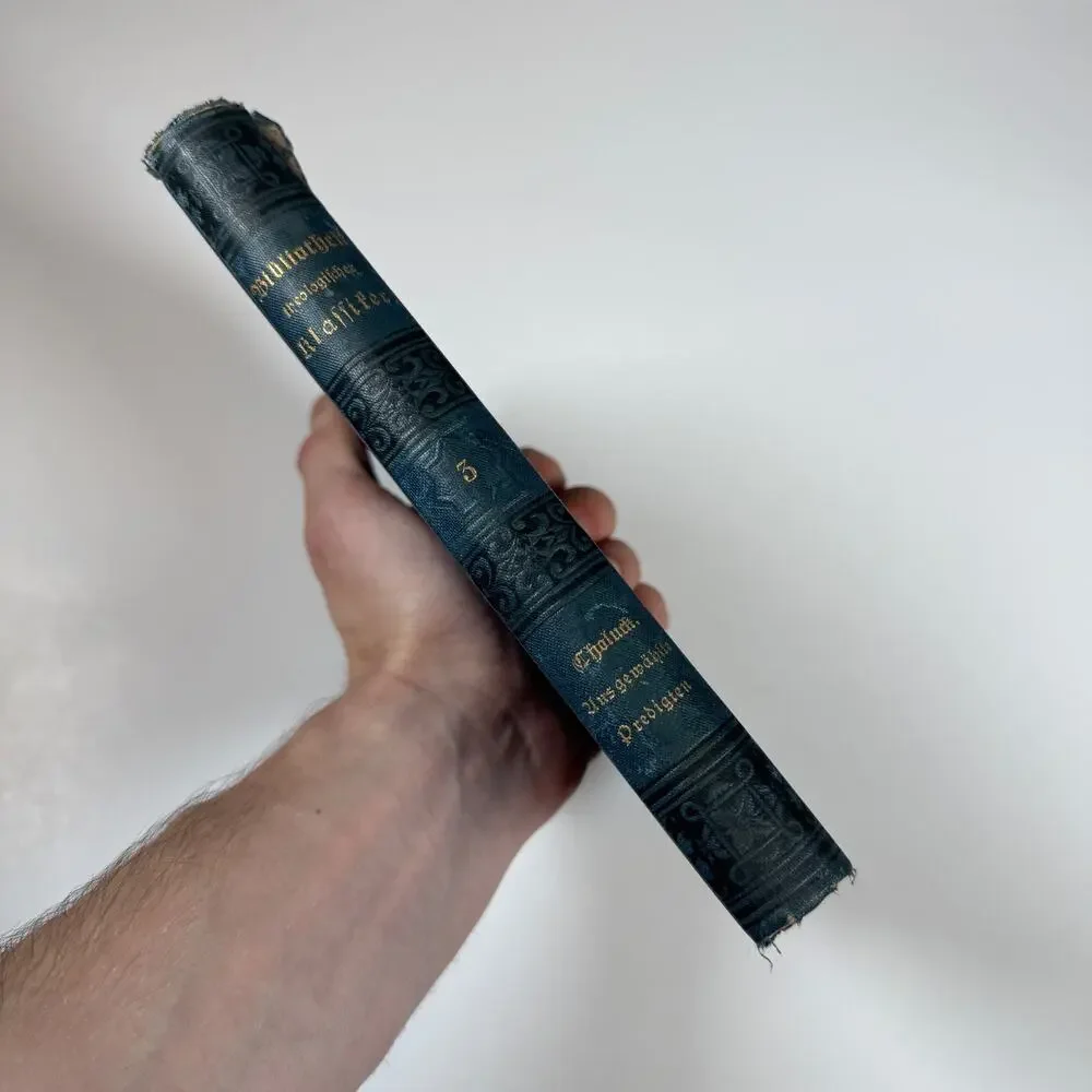Theological Library by M Zahnolds 1888 Antique Book Ger Lng